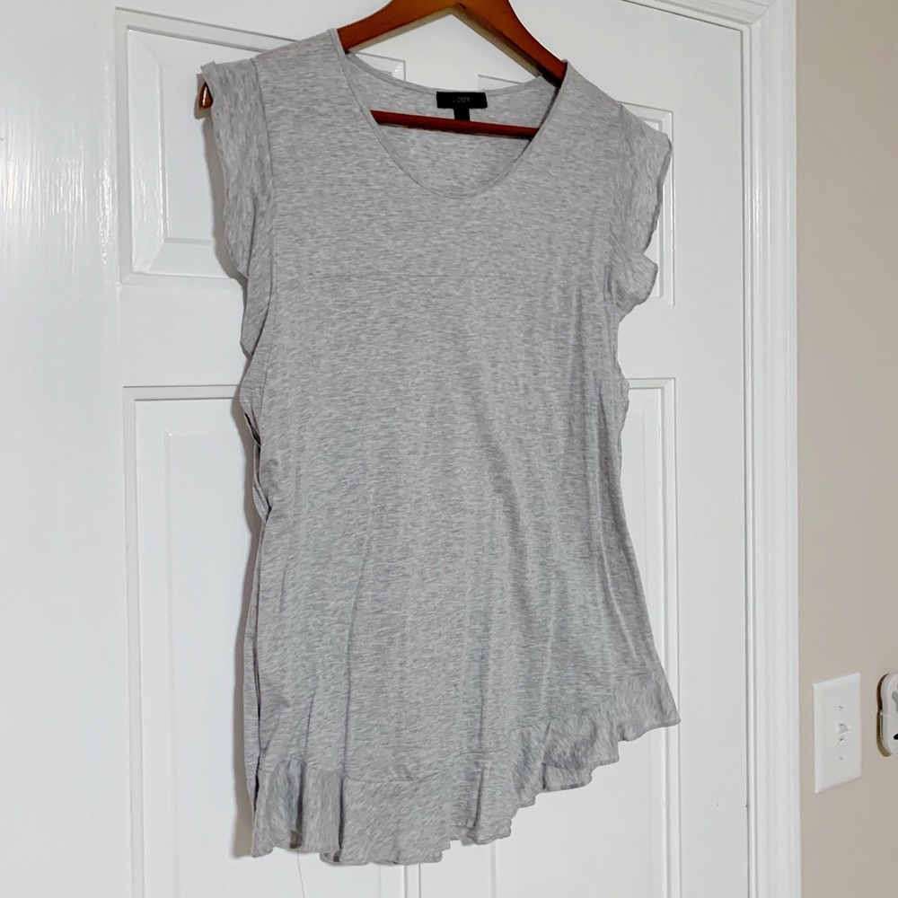 J. Crew T-Shirt with ruffle sleeves!